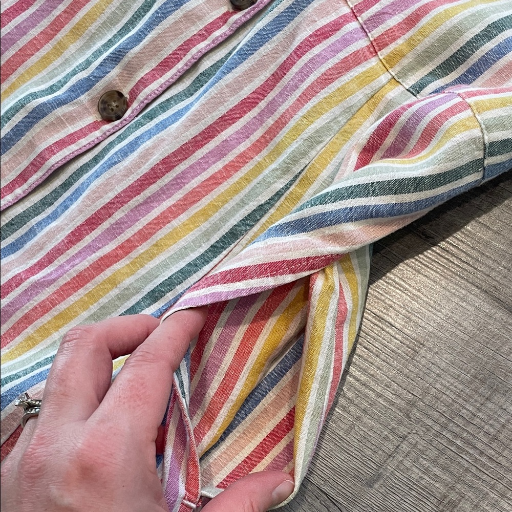 Marine Layer Multicolor Striped Asymmetrical Dress - image 3